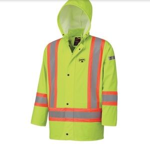 Pioneer 3XL Hi-Vis Rain Jacket  Yellow Style 5894